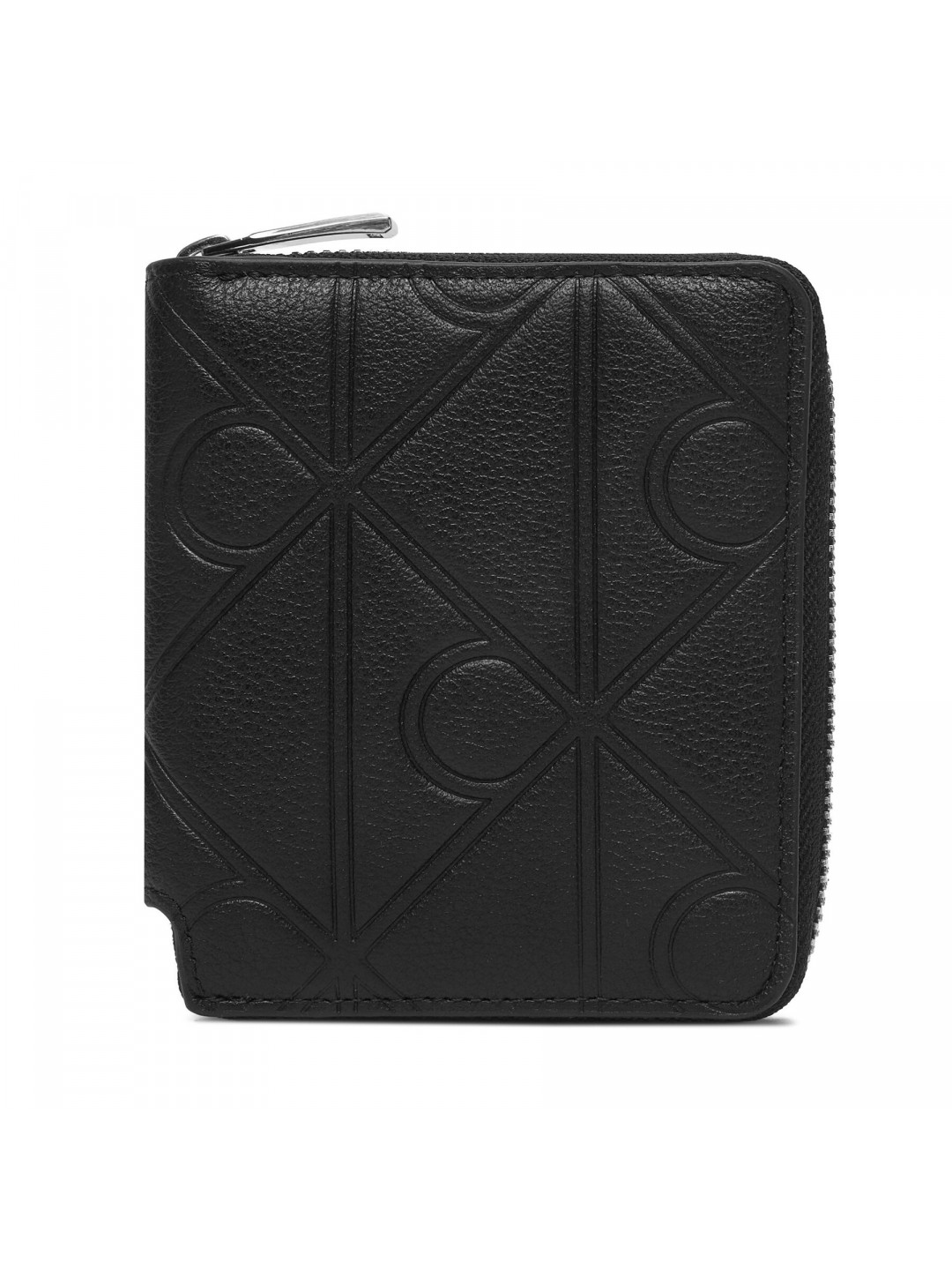 Peněženka Calvin Klein Xl Emblem Aop Emboss Zipp Bill Fo LV04D1176G Černá
